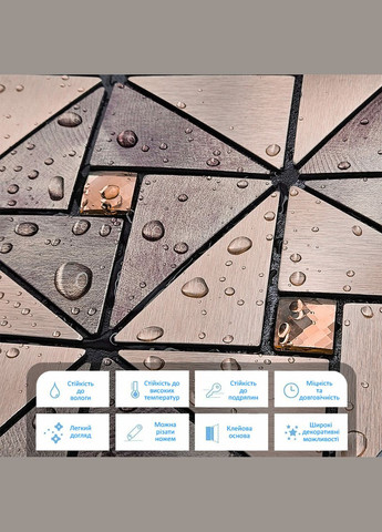 Самоклеящаяся алюминиевая плитка со стразами 300х300х3мм (D) SW-00001774 Sticker Wall (292564802)