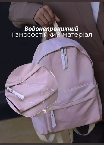 Рюкзак женский спортивный 20 л городской рюкзак для ноутбука вместительный молодежный стильный водонепроницаемый Розовый 73461 OnePro (319302027)