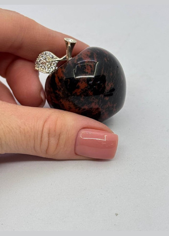 Яблуко з обсидіану 30*34 мм Бордовий No Brand (335249175)