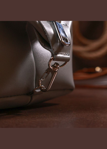 Практична шкіряна косметичка 16404 Сірий Shvigel (335032716)