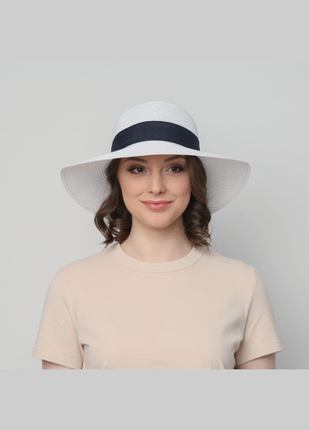 Шляпа со средними полями женская бумага белая COCO LuckyLOOK 376-343 (289478308)