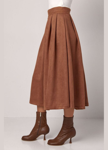 Замшева пишна спідниця міді 24143 Lurex (315773975)