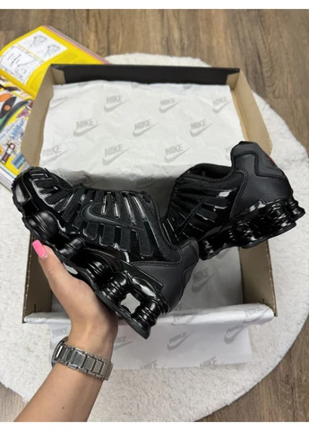 Чорні кросівки чоловічі nike shox tl black найк шокс тл чорні демісезон No Brand