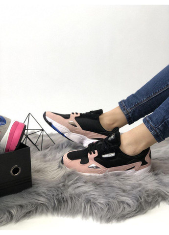 КРОСІВКИ ЖІНОЧІ ADIDAS FALCON PINK BLACK WHITE АДІДАС No Brand рожеві демісезони (367172998)