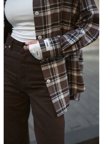 ДЖИНСИ WIDE LEG ШОКОЛАДНИЙ WL 562 Twice - (367088124)