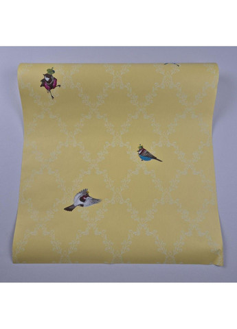 Шпалери вінілові на флізеліні 0.53 × 10.05 м 54110, жовті — для спальні, вітальні, кухні MARBURG (368895888)