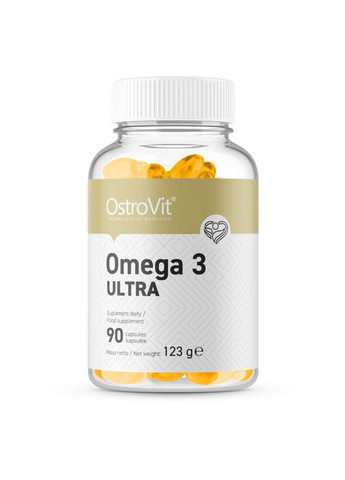 Жирные кислоты Omega 3 Ultra, 90 капсул Ostrovit (293418842)