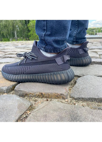 Чорні Осінні кросівки чоловічі adidas yeezy boost 350 cinder reflective адідас ізі буст No Brand