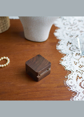 Весільна скринька для обручальних кілець SOHO Дерев'яна Коробочка-шкатулка для двох кілець футляр для обручок No Brand (338436943)