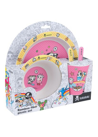 Набор детской посуды tokidoki из бамбука 5 предметов (TK22-313) Kite tokidoki з бамбука 5 предметів (366067824)