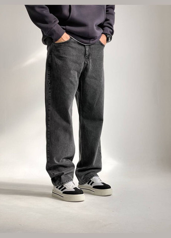 Чоловічі сірі варені широкі джинси беггі баггі baggy джинсові штани No Brand (315001136)