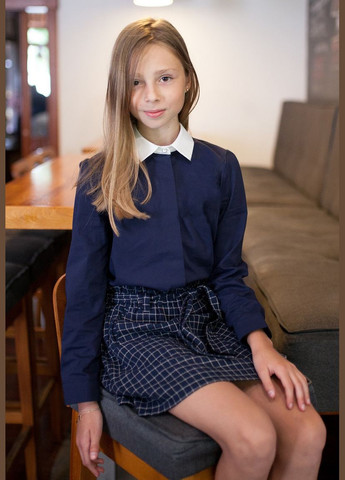 Блузка шкільна мод. 1800 блакитний Світ блуз (330615145)