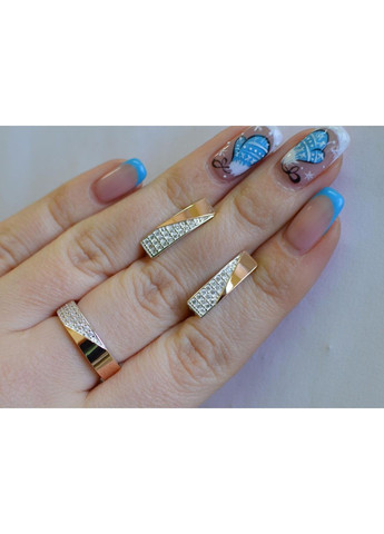 Серебряный гарнитур с золотыми вставками Silver Style (367268411)