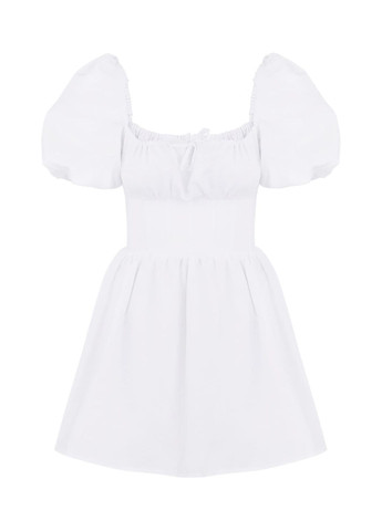 Белое платье мини с корсетом 630 Papaya