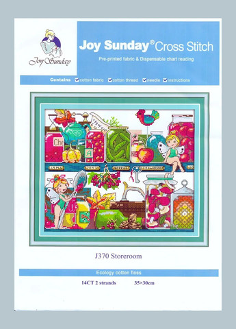 Набор для вышивания по нанесённой на канву схеме"Storeroom".AIDA 14CT printed, 35*30 см Joy Sunday (313614172)