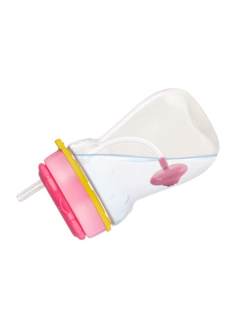 Чашка із силіконовою трубочкою і обтяжувачем Котик, 350 мл, рожевий () Canpol Babies 56/521 (328395310)