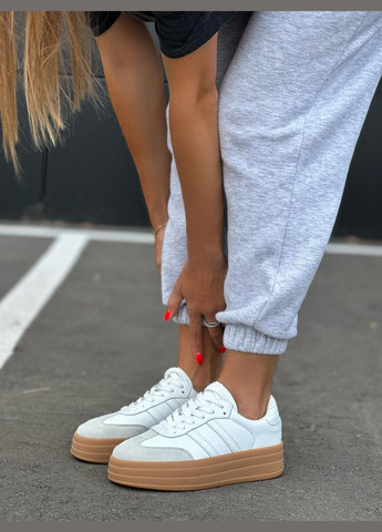 Білі кросівки з високою підошвою для жінок білі жіночі зручні повсякденні кеди No Brand