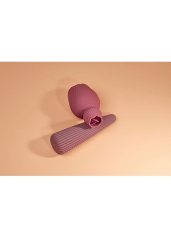 Вібратор для клітора-квітка двосторонній Sweet Em Velvet Lure, рожевий No Brand (303895153)