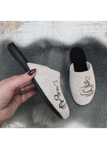 Бежевые тапочки домашние No Brand