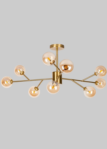 Бронзова сучасна люстра на 9 ламп (52-9806-9 BRZ+BR) No Brand (370072477)