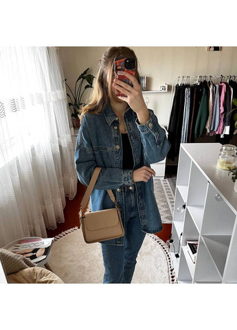 Красива та містка базова сумка багет бежевого кольору No Brand (362588127)