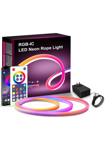 Настінна лента RGB LED LD05 Bluetooth EU Plug with app 12V (5m) Epik (294207393)