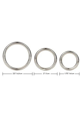Набір ерекційних кілець Silver Ring - 3 Piece Set CalExotics (383073356)