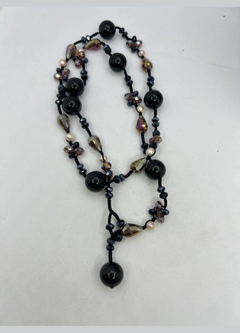 Бусы агат и чешское стекло 16 мм 85 см No Brand (322007173)