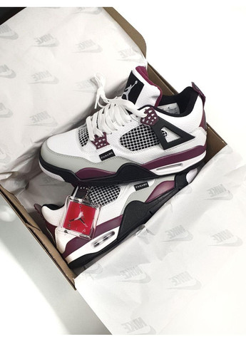 КРОССОВКИ ЖЕНСКИЕ NIKE AIR JORDAN 4 PARIS-SAINT GERMAIN НАЙК АИР ДЖОРДАН No Brand белые демисезоны (367170242)