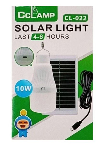 Кемпінгова LED лампа із сонячною панеллю CL-022 акумуляторний світильник підвісний з гачком Cclamp (302515973)