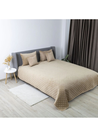 Евро покрывало 240*260 см велюровое гипоаллергенное Бежевое (24580240260) ТЕП (364100083)