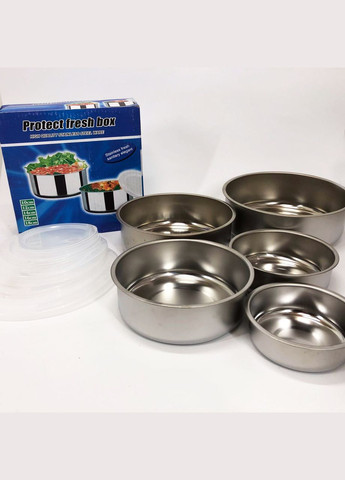 Набор пищевых контейнеров UN-1515 5 шт из нержавеющей стали Unique (364664837)