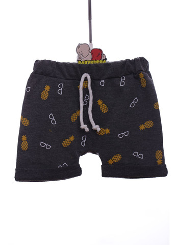 Голубой летний шорты с футболкой для мальчика трикотажные ананасик голубые 62 см (44832) Beboo