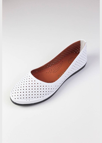 Жіночі балетки Benito | білі однотонні натуральна шкіра (316645446)
