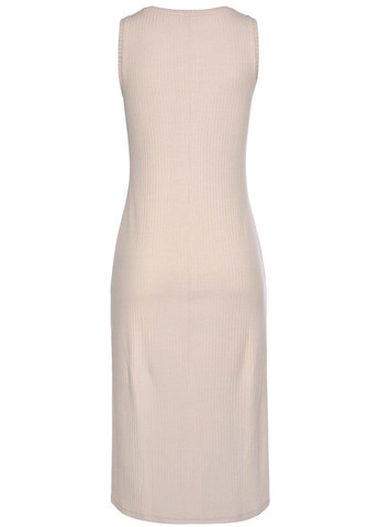 Бежевое повседневный платье Lascana однотонное