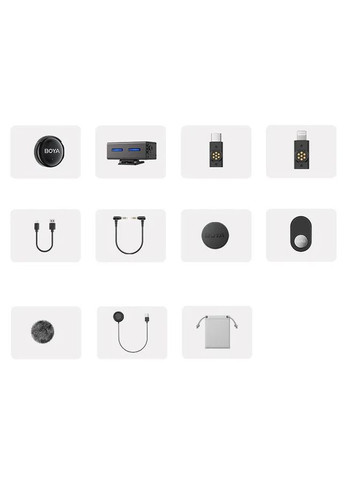 Мікрофон бездротовий з ШІ для телефона/камери Type-C Lightning BOYALINK 3-04 Boya (369473777)