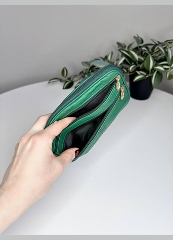 Жіночий м'який гаманець з натуральної шкіри безкаркасний Classic (315623012)