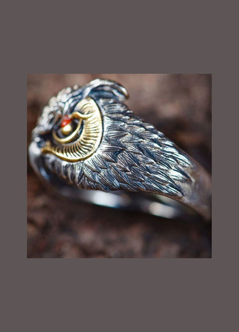 Модний перстень у вигляді Сови з червоними очима, каблучка мудрості, розмір регульований Fashion Jewelry (292861974)