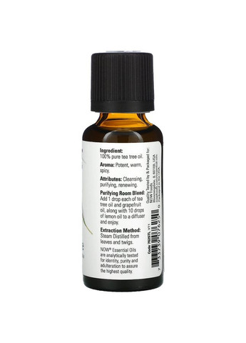 Масло чайного дерева Tea Tree Oil, 30 мл Now (334705282)