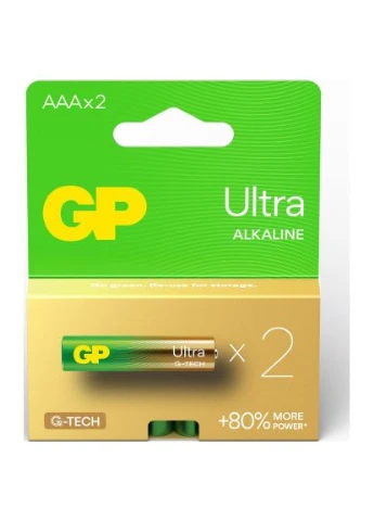 Батарейка AAA LR03 ULTRA Alcaline * 2 (24AU21-SB2 / 4891199218101) GP (394053410)