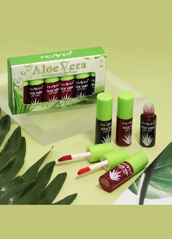 Набір тинтів для губ з Алое Вера Peinen Aloe Vera Nourishing Lip Tint, 6 шт. Kiss Beauty (302672862)
