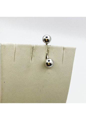 Пірсинг у пуп срібний штанга "Каст д=6" 1,4 г No Brand (369737629)