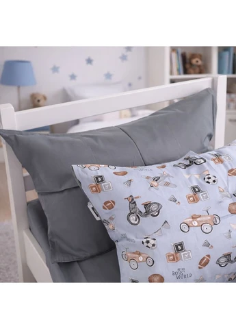 Простирадло Сатин Kids Time 22-1417 Retro Boys' World 110*160 Mirson (399964767)