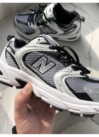 КРОССОВКИ ЖЕНСКИЕ NEW BALANCE 530 WHITE BLACK PREMIUM НЬЮ БЕЛАНС 530 No Brand чёрные демисезоны (367171691)