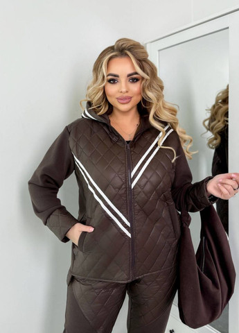 Женский стеганый костюм-двойка с лампасами Tik-Tak (340334377)