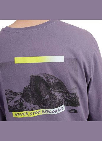 Лонгслів Graphic NF0A83FLN141 The North Face фіолетовий бавовна