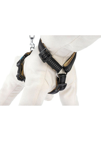 Регулируемая шлейка-нагрудник "Soft Style", нейлон, A-40–70 см, B-68–108 см, C-18–23 см, ширина ремешка: 2,5 см, XL, чёрный Happet (353303406)