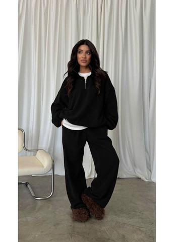 Жіночий флісовий костюм із кофтою на блискавці No Brand (369136070)