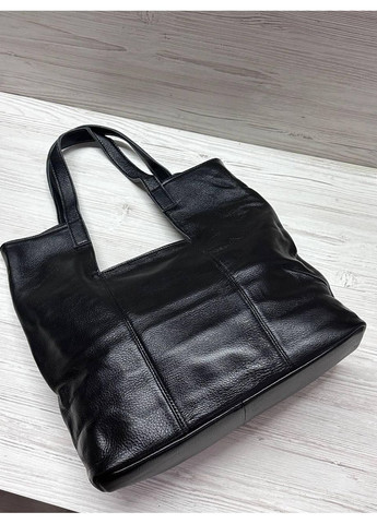 Сумка жіноча чорна із натуральної шкіри 2047 No Brand (368970116)