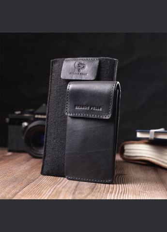 Ключница футляр из натуральной кожи 22568 Черный Grande Pelle (331908292)